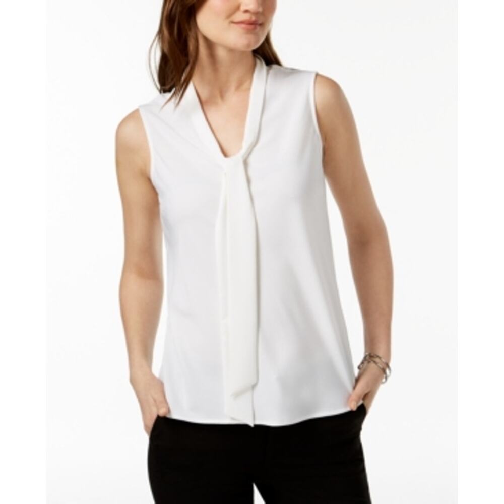 Kasper Tie-Neck Top Size Pm
